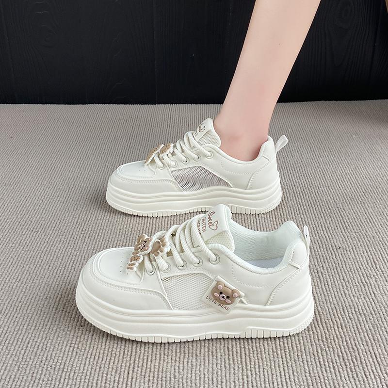 Fashion CRLAYDK Women's Classic Mesh Fashion Sneakers Casual Tennis Breathable Skate Shoes Platform Walking Anti Slip Cute Trainers