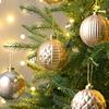 Valery Madelyn Christmas Christmas Set of Rose Christmas Tree Gorgeous Ornaments Ornaments, Luxurious, Large, 8cm, Nordic-Style Balls, 16, Gold,