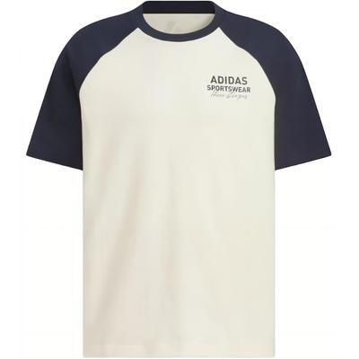 adidas SS25 Lässig Bequem Farbblock Weiches Rundhals Raglanärmel T-Shirt Unisex Oberteile Weiß Schwarz JZ7404