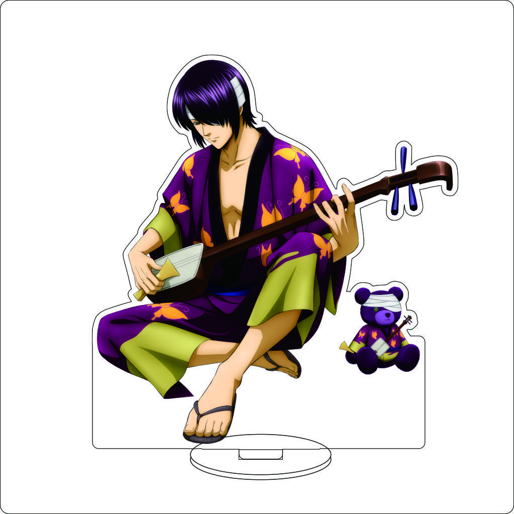 16CM Anime Gintama Cosplay Acrylic Stand Ornaments Kagura Kondou Isao Katsura Kotarou Sakata Gintoki Figure Stand Gifts