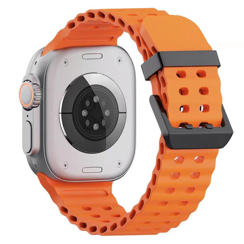 Ozean-Silikonarmband für Apple Watch Ultra 3 2 49mm/11 10 46mm 45mm 44mm Sportarmband Armband iWatch Serie 9 8 7 6 5 4 SE 3