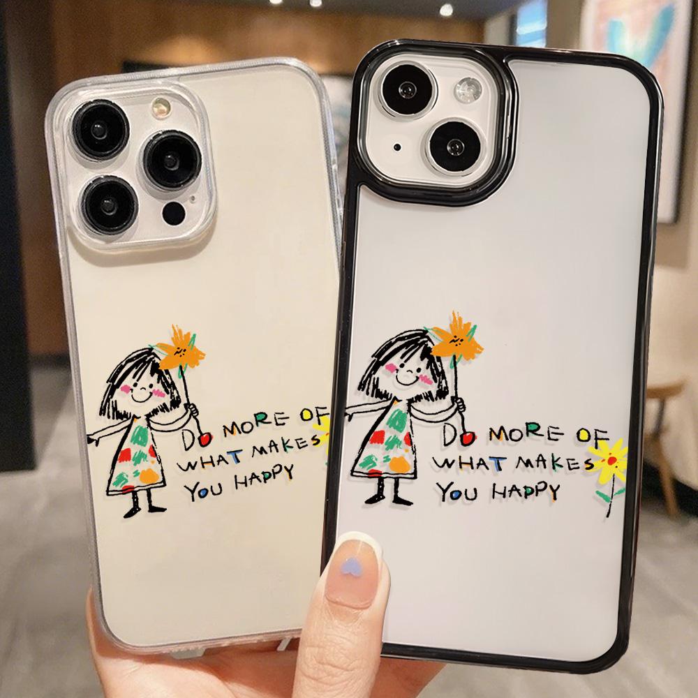 Acrylic Phone Case for iPhone 11 12 13 14 Pro 12 14 16 Pro Max for Samsung A16 A36 A56 S24 FE High-quality Painted Anti-fall Mobile Phone Case