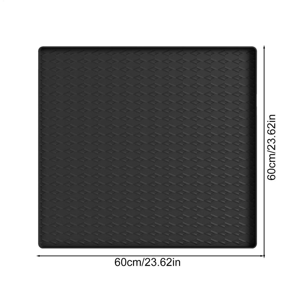 

Top Load Washing Machine Cover Foldable Silicone Dryer Covers For The Top Non-slip Protector Mat Heavy Duty Dryer Supplies For чёрный