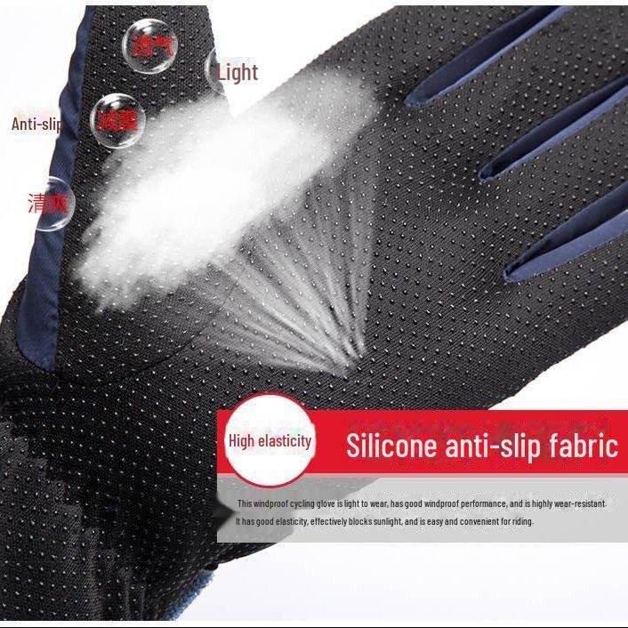 Men's Winter Waterproof Cotton Cycling Gloves: Warm, Velvet-Lined, Cold-Proof, Ideal for Motorcycling, Outdoor Activities, and Skiing.