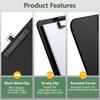 2 Pack Black Clipboard with Pen Holder, 8.5 x 11 Plastic Clip Boards with Black Low Profile Clip, Letter Size for Classroom, Teacher, Students,