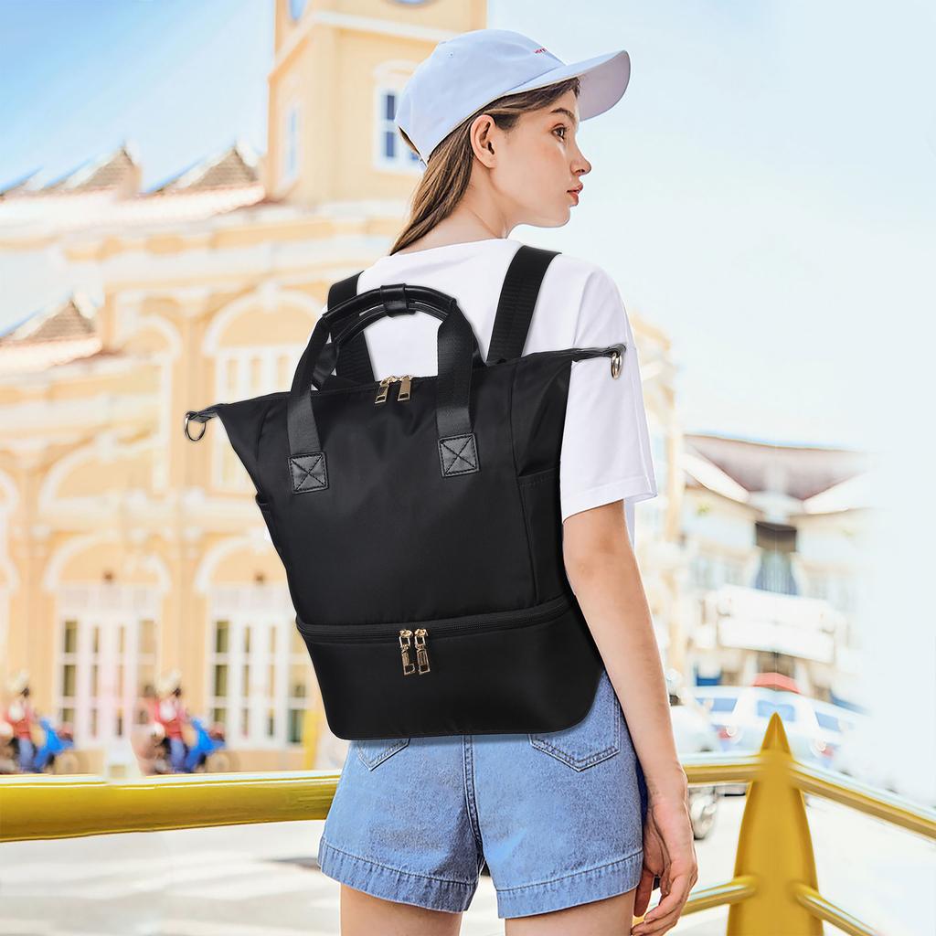 Multifunctional Double Shoulder Mother and Baby Bag Thermal Insulation Portable Tote Backpack Large Capacity