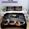 3pcs Halloween Ghosts Bedding Set Down Comforter Cover and Pillowcases, Suitable for All Seasons(No Insert)-0729076