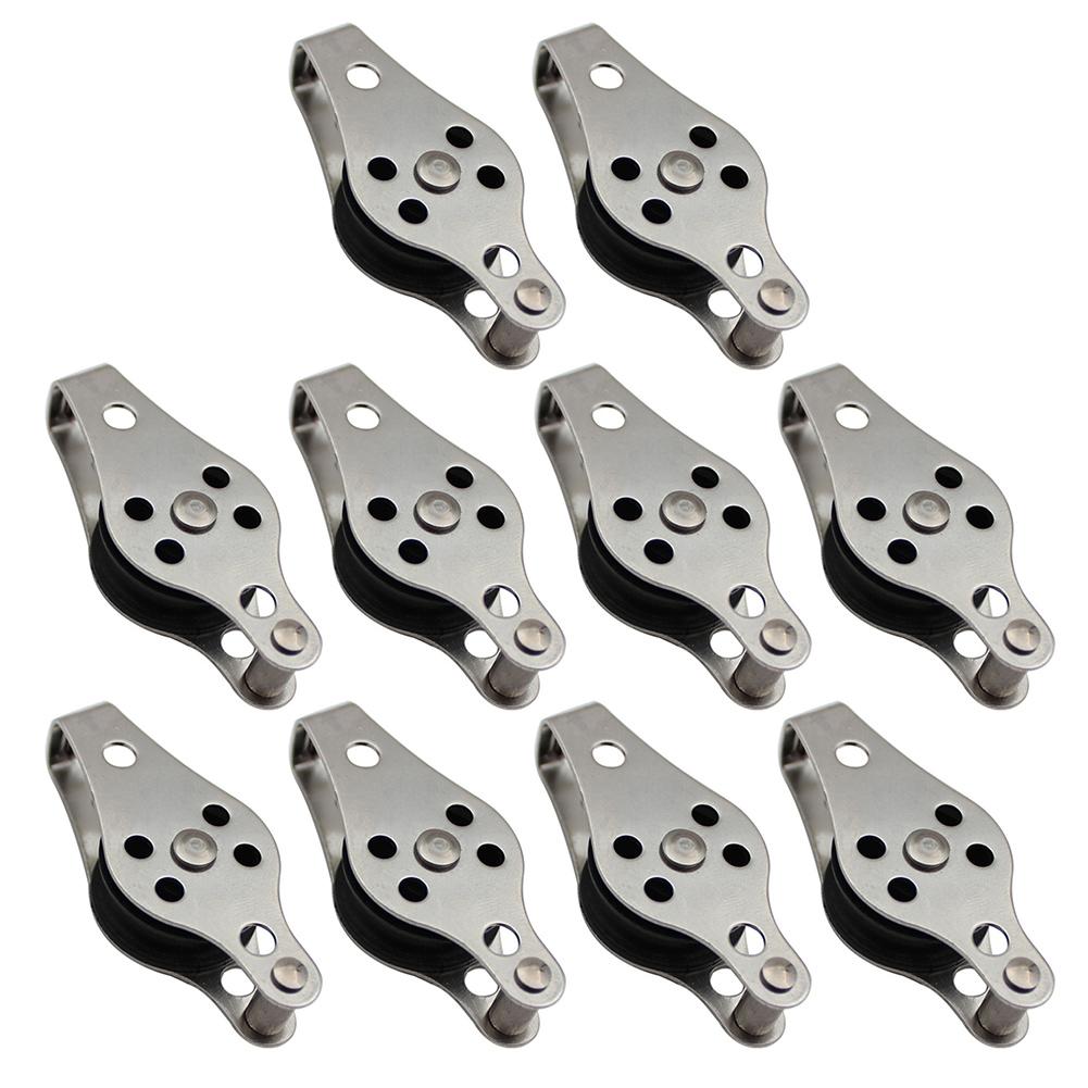 10pcs Stainless Steel  Single Pulley Strong  For Marine Lifting Hand Tools Power Tool Accessories Household Supplies