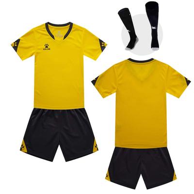 Kelme Junior Fußball Trainingsanzug Set (mit Socken) (Kurkuma, 140cm)