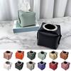 Roll Paper Storage Box Durable High Capacity Faux Leather Car Tissue Holder for Toilet