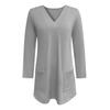 Women's Fashionable And Casual Color V,Neck Elegant Spliced Top