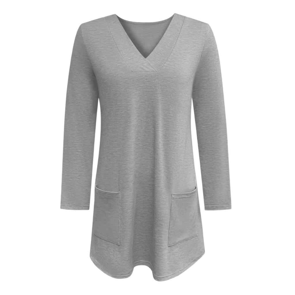 Women's Fashionable And Casual Color V,Neck Elegant Spliced Top