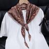 New simulated silk triangle scarf women's cashew flower small shawl neck protection silk scarf scarf fashion versatile scarf