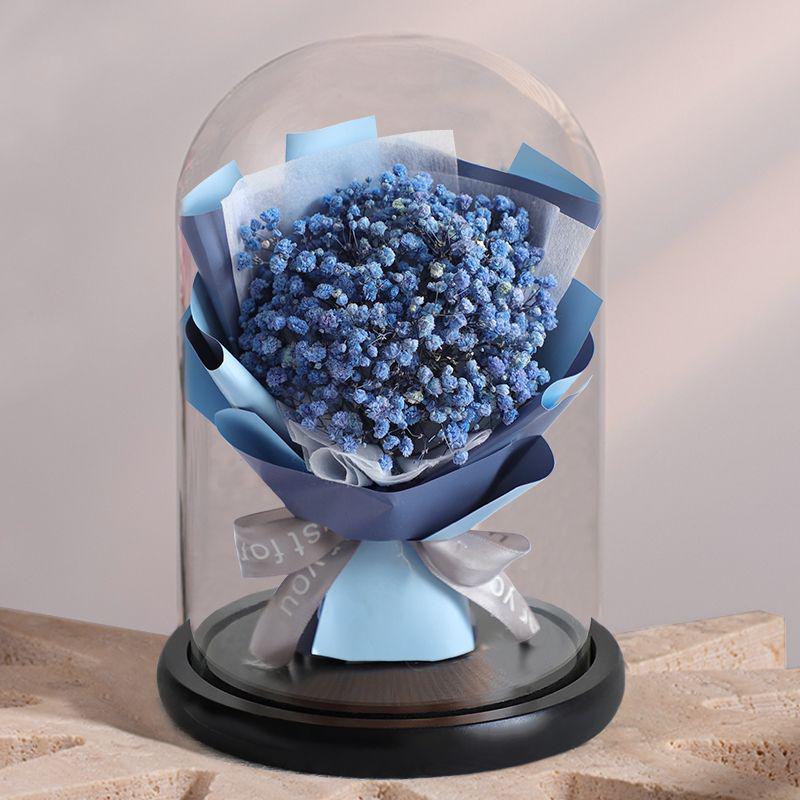 

Everlasting Flowers: Glass-Covered Bouquet - Ideal Gift for Her, for Birthdays, Valentine s, or Any Special Occasion.