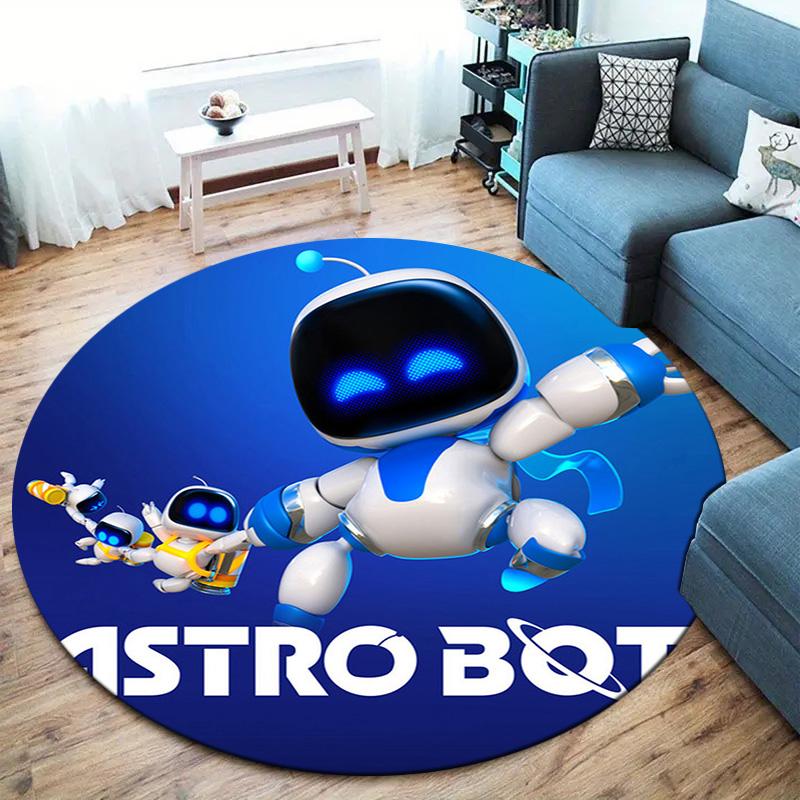 ASTRO BOT Round Area Rug,Carpet Rug for Living Room Bedroom Sofa Playroom Decor,Non-slip Floor Mat