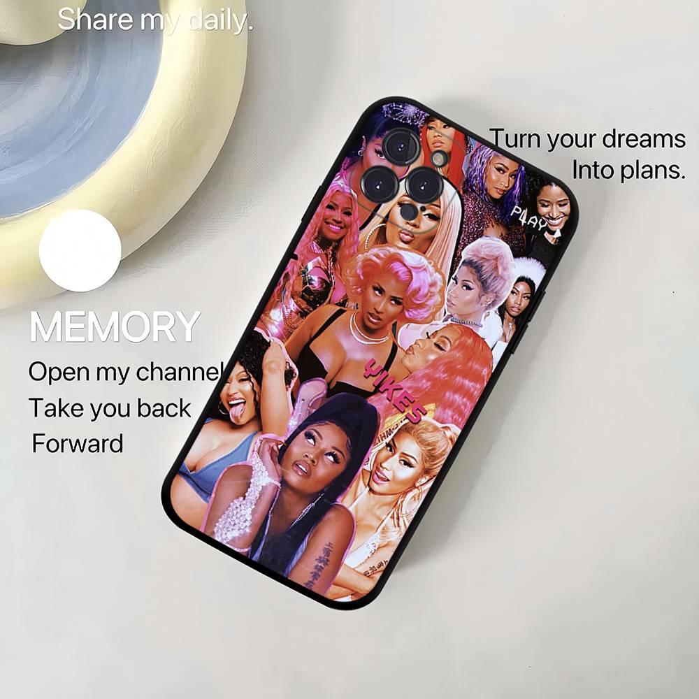 Singer N-Nicki M-Minaj Phone Case For IPhone 17 Pro Max 16 15 14 13 12 11 Plus Mini Silicone Black TPU