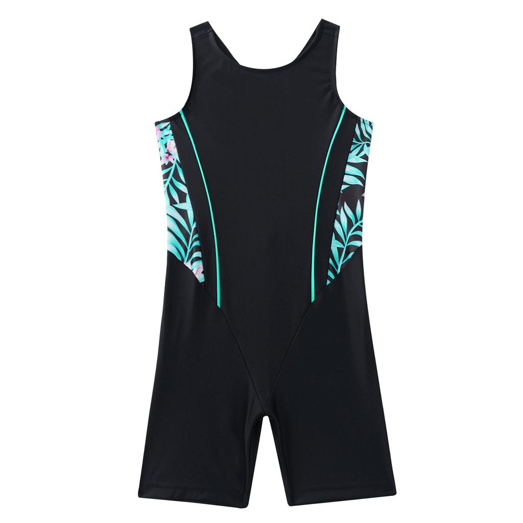 Kids Girls One-piece Sleeveless Round Neck Shorty Wetsuit Swimsuit Swimwear Bathing Suit