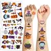 Temporäre Tattoos für empfindliche Haut 10 Blatt Halloween Kinder Fake Tattoos Körperaufkleber Wasserdicht Trick or Treat Partyzubehör Gesicht Make-up Mitgebsel,