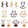Fashion OX Horn Shape Headband Fabric Animal Headpieces Costume Hair Accesories for Cosplay and Festival Decorations