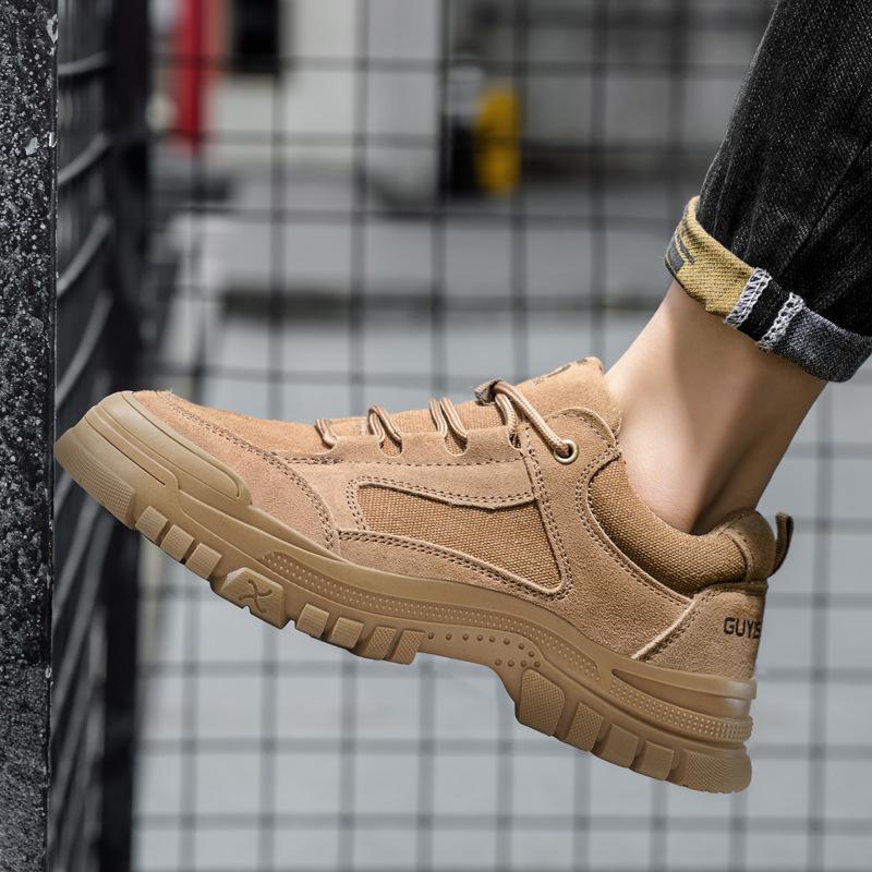 Men's Safety Shoes Anti Scald Welding Men Boots Puncture-Proof Anti-smash Work Shoes Breathe Steel Toe Sneakers Wear-resistant