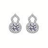 S925 Sterling Silver Moissanite Gourd Stud Earrings - Exquisite, Shiny, Niche Design, Light Luxury Jewelry