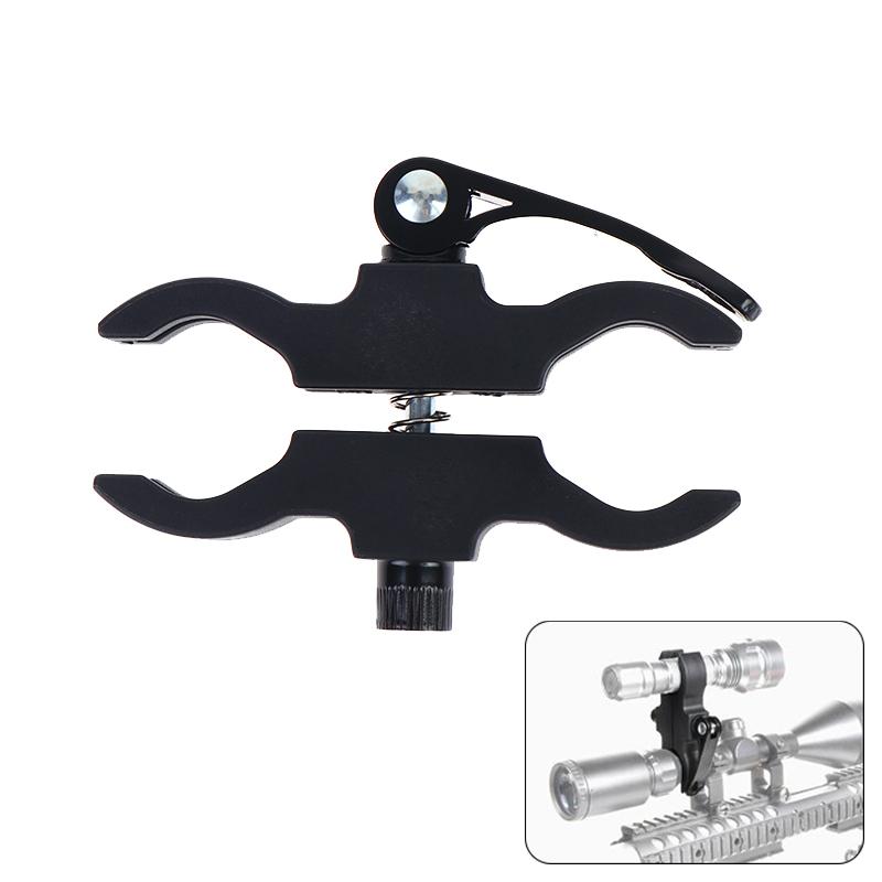 Tactical Flashlight Mount Bracket Adjustable 25-30mm Dia Clip for Patrol Hunting Camping Outdoor Adventure