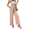 2026 Frühling/Sommer Neue Damen Einfarbige Freizeithose Elastisch Hoher Bund Locker Lange Hose