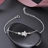 Lindon Dámské šperky Zirkon 925 Sterling Silver Geometrické korálky Řetízkový náramek Módní jemný svatební dárek pro přítelkyni