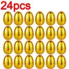 6-24pcs Golden Easter Eggs Plastic Fillable Egg Easter Egg Hunt Game Prizes Home Decoration Supplies Kids Birthday Party Favors