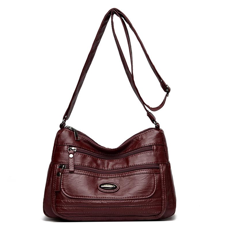 Large Capacity Shoulder Bag Women's Crossbody Bag Soft Leather Mother Bag