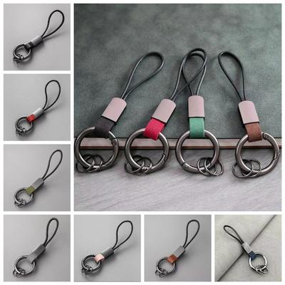Multifunctional Leather Waist Hanging Key Chain Anti-Lost Car Trinket Keyring  Jewelry Accessories