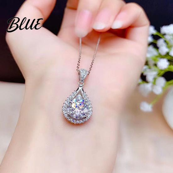 Versatile Jewelry for Dress Sparkling Drop Pendant Necklace Women Cubic