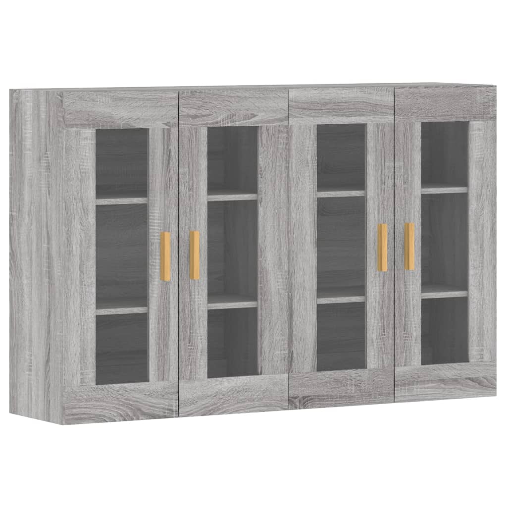 Wall Cabinets 2 pcs Grey Sonoma Wood Based Material