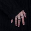Elegant Hollow Irregular Design Fashion Ring In Chic Dark Style For Women Trendy