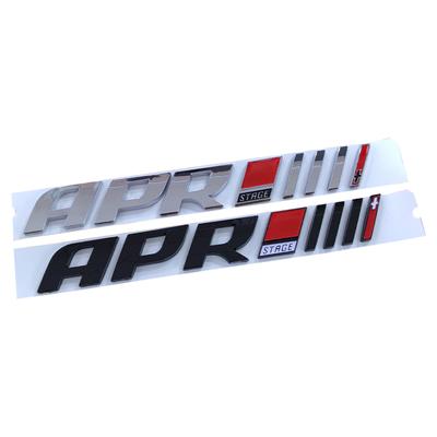 3d ABS Chrome Black Logo APR Emblem Letters Car Trunk Badge Decal For A4 A5 S4 B8 A3 A7 APR Sticker Accessories