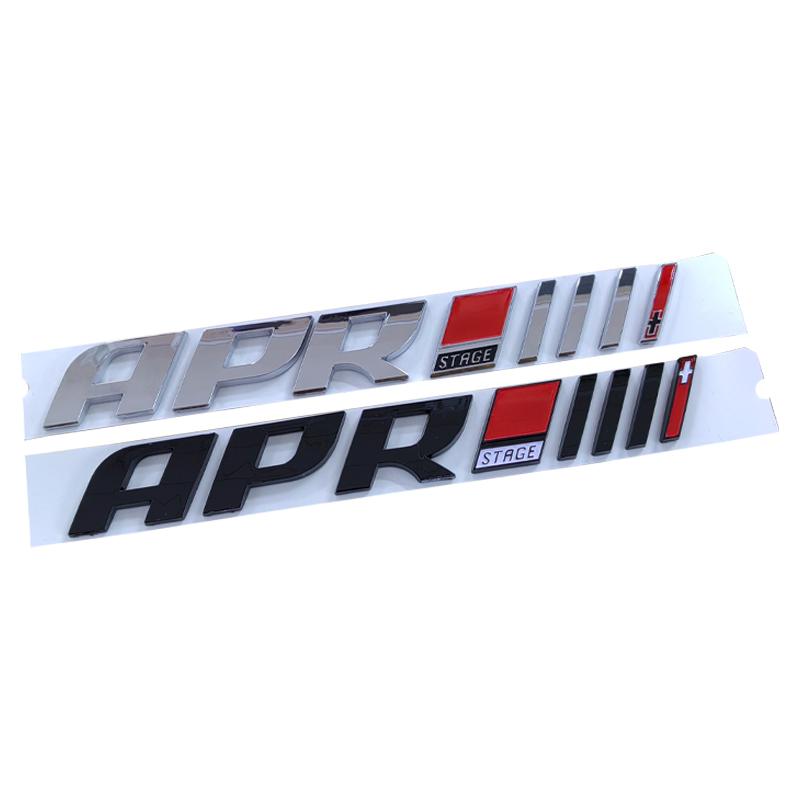 3d ABS Chrome Black Logo APR Emblem Letters Car Trunk Badge Decal For A4 A5 S4 B8 A3 A7 APR Sticker Accessories