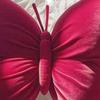 Butterfly Decorative Pillow Back Cushion Ornament, 19.69''x15.75'' Waist Support Sofa Throw