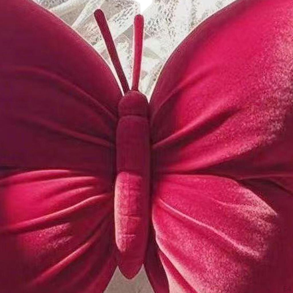 Butterfly Decorative Pillow Back Cushion Ornament, 19.69''x15.75'' Waist Support Sofa Throw