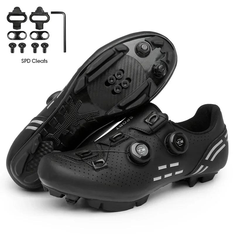 Mountain Bike Shoes Mtb with Cleats Men Carbon Sports Speed Bike Shoes Women Mountain Racing Flat SPD Road Cycling Footwear