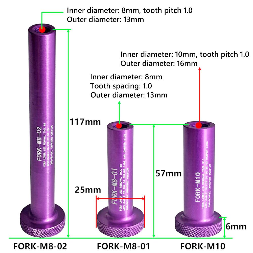 1-3Pcs Bike Fork Lower Leg Removal Tool Bicycle Fork Spring Damper Removal Tool For FOX 32 34 36 38 40 SC TC Front Fork Repair