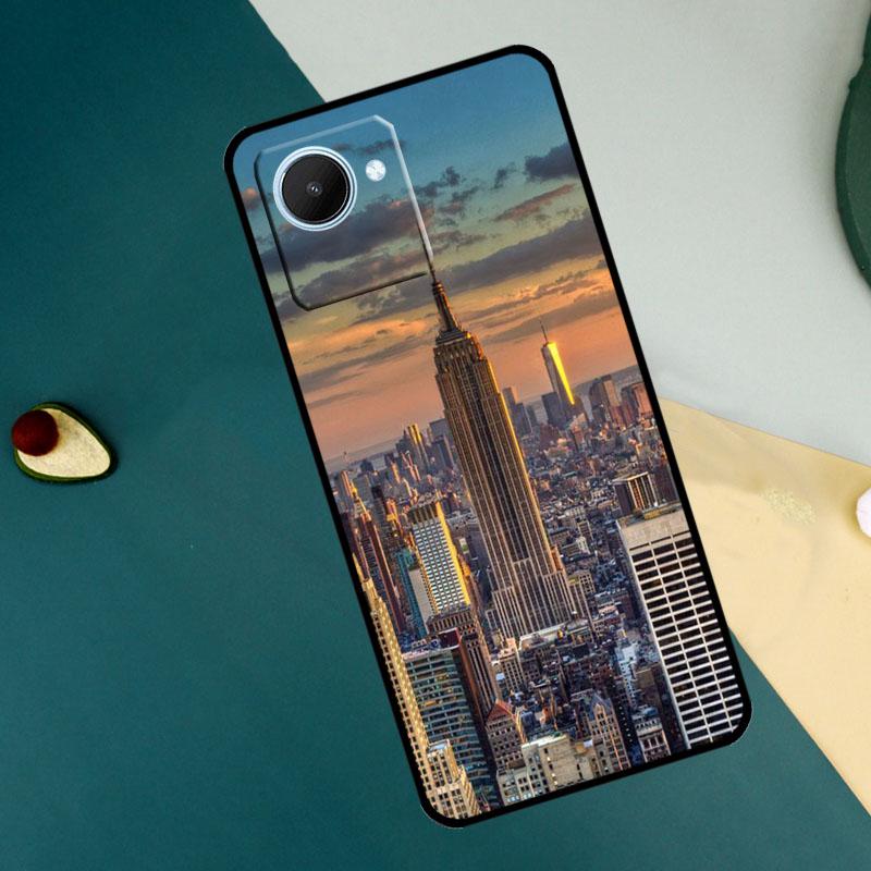 New York City For Realme C63 C61 C71 C55 C67 C51 C75 C65 C53 10 11 12 13 14 Pro Plus GT6 GT7 15 Pro Case