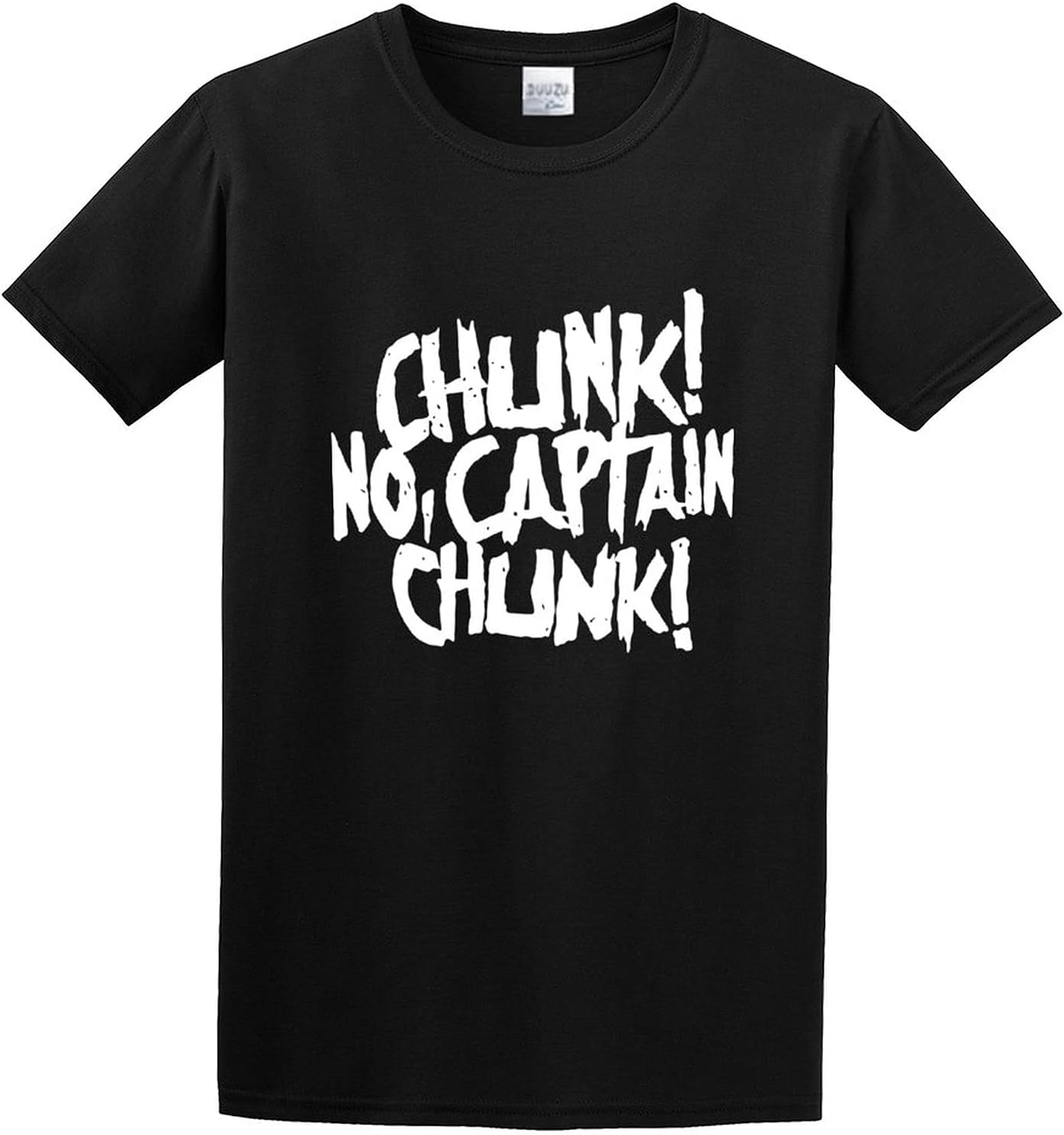 Chunk ! No Captain Chunk Story T Shirt Man s Fashion Black Unisex Tees XS чёрный