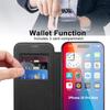 For iPhone 16 Pro Max Magnetic Case Card Slots RFID Blocking Leather Phone Cover