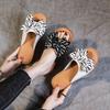 Cowhide 2025 New Summer Daily Leisure Height Increase One-character Bow Cover Foot Flat Heel Soft Sole Rubber Slippers Women