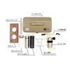 POKETLE Coffee Kit by Toyo includes a tool hand and coffee equipment set Steel, box, grinder, mill, filter, (beige)