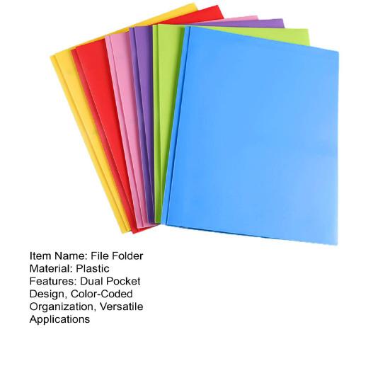 1/6 Adet Çatallı Dosya Klasörü Çift Cepli Tasarım Plastik Klasörler Kartvizitlik Mektup Boyutunda Düzenleyici