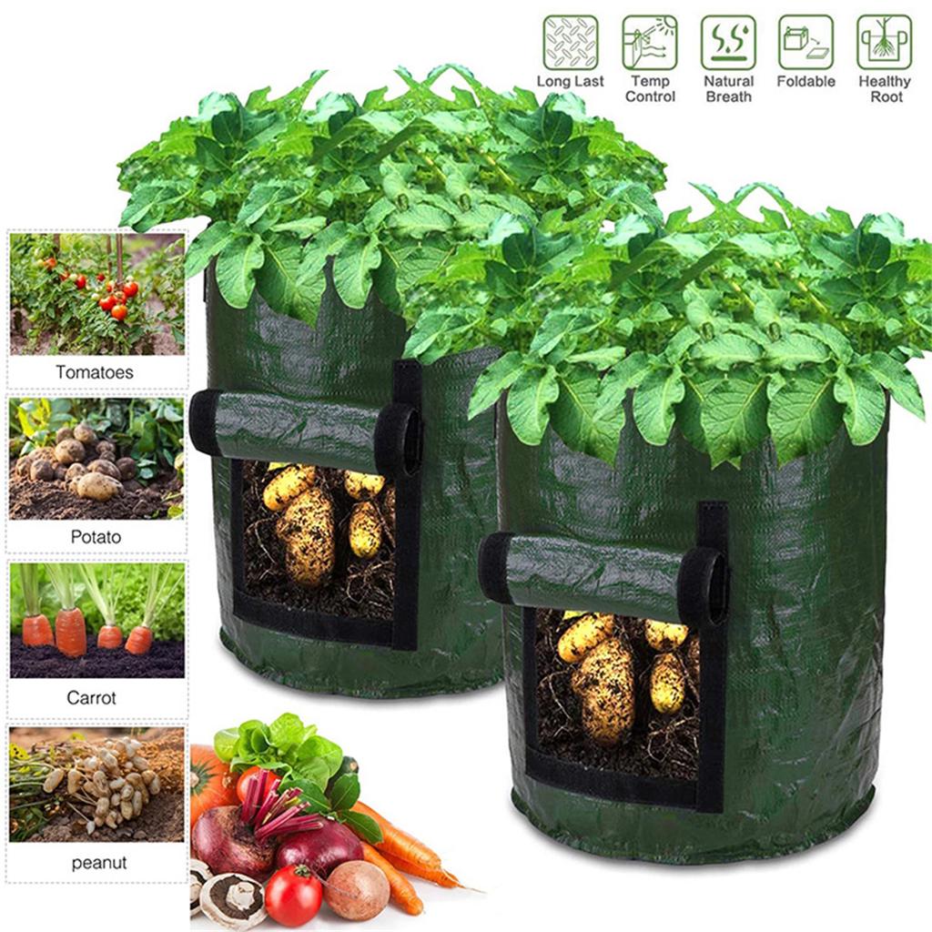 Planting Bag PE Environmentally Friendly Breathable Plant Grow Pouch Garden Planting Bag Gardening Tool