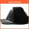 Beat Warm Letter Cap Pu Leather Outdoor Windproof Breathable Protection Sun