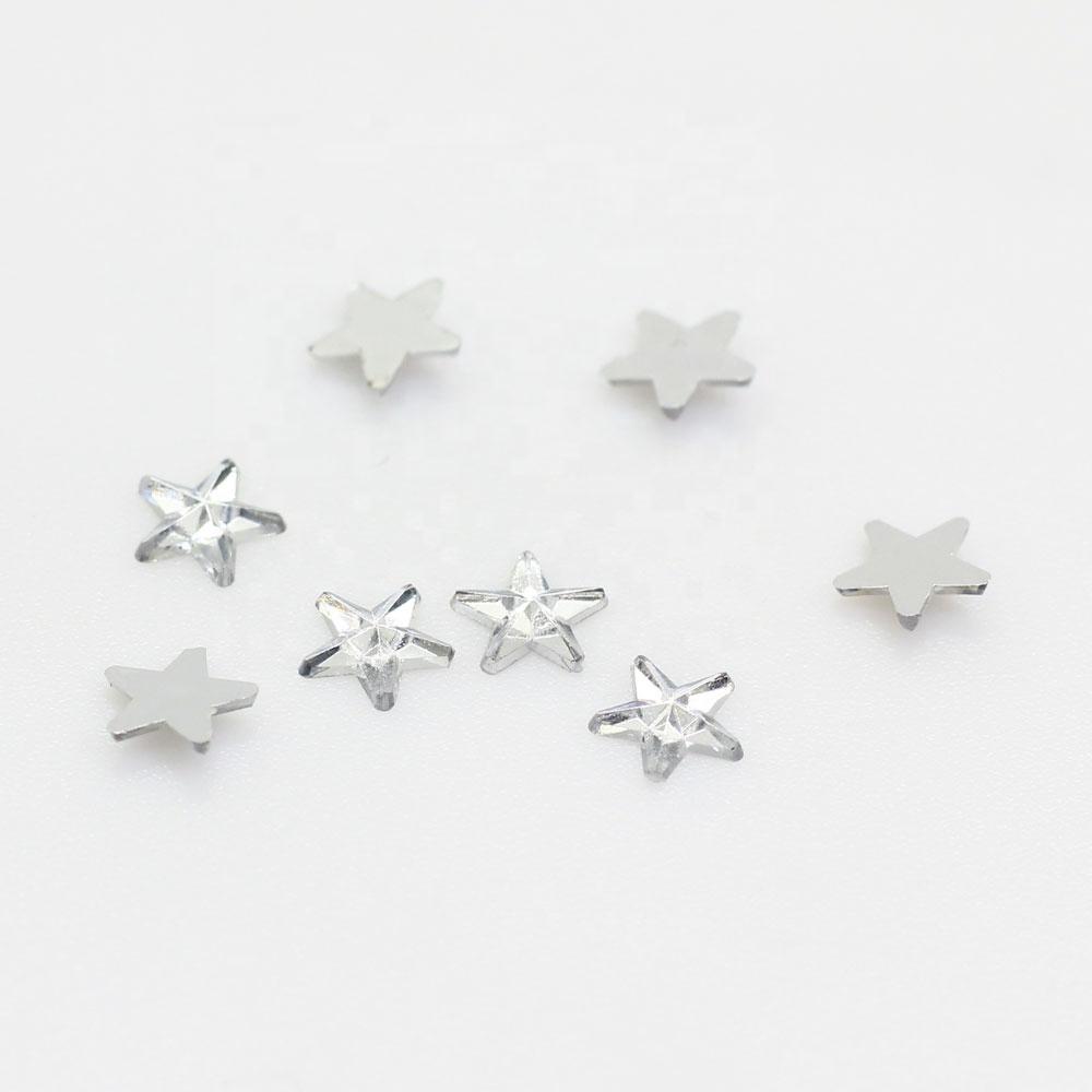 5mm Acrylic Stars Rhinestones Decoration Crafts Cabochon Scrapbooking Embellishments Flatback Nail Art Garment Beads DIY