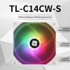 Thermalright TL-C14CW-S CPU Fan, 140mm ARGB Case Cooler, 4pin PWM Silent Computer Fan with S-FDB Bearing Included, Up To 1500RPM PC Cooling,White